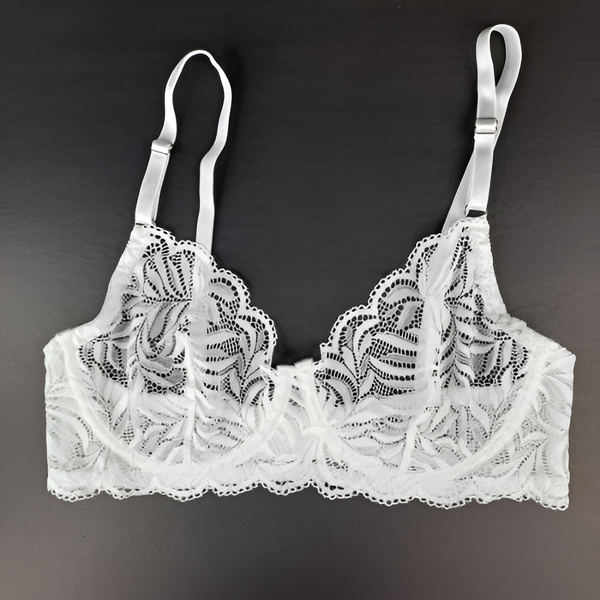 Nightee Nine -  Transparent Sexy Embroidered Lace Bra And Panty Set