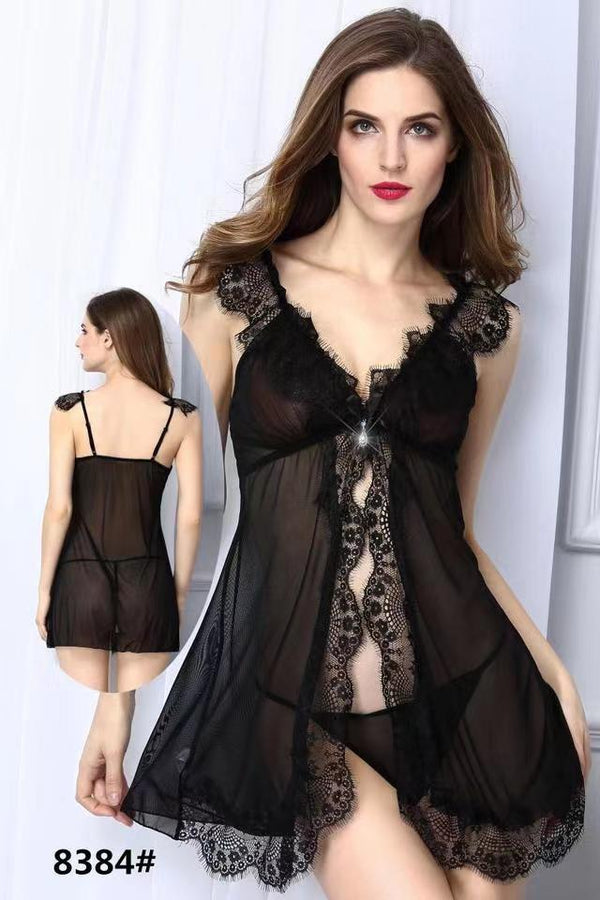 Nightee Nine - New lace nighty with g-string panty