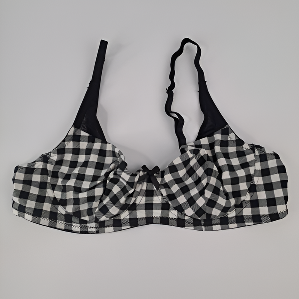 Nightee Nine -  Mesh Plaid Special Design Push Up Bra